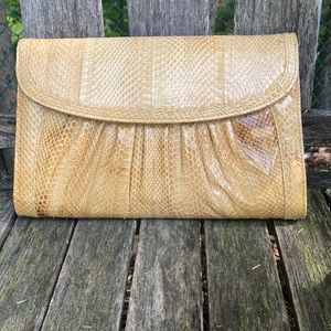 Vintage J Renee Snakeskin Clutch Purse Bag